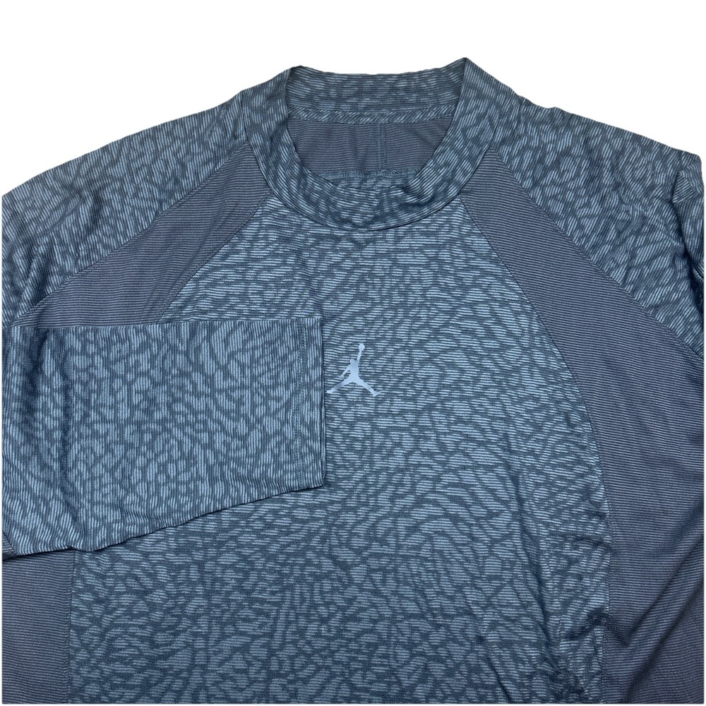 Nike Jordan Long Sleeve Dri FIT ADV Sport Black/Cement FD8123 Men's 2XL Elephant